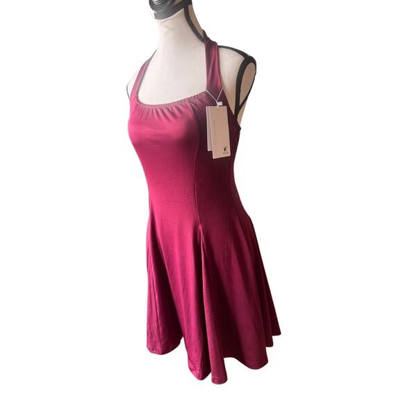 Small Burgendy summer dress. Polyester spandex mix. New w tags summer athletic - Picture 4 of 8